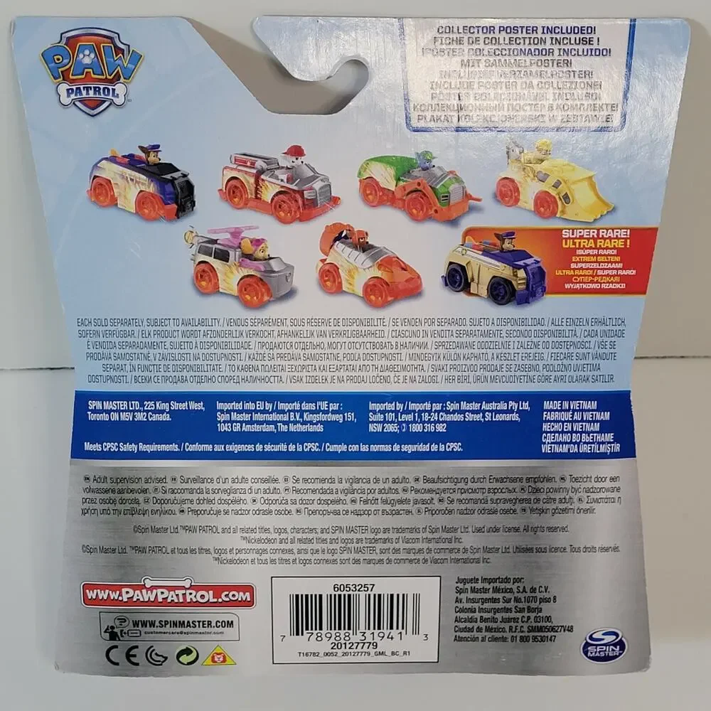 Paw Patrol Marshall Spark Series Diecast Nickelodeon Metal Vehicle Fire Engine